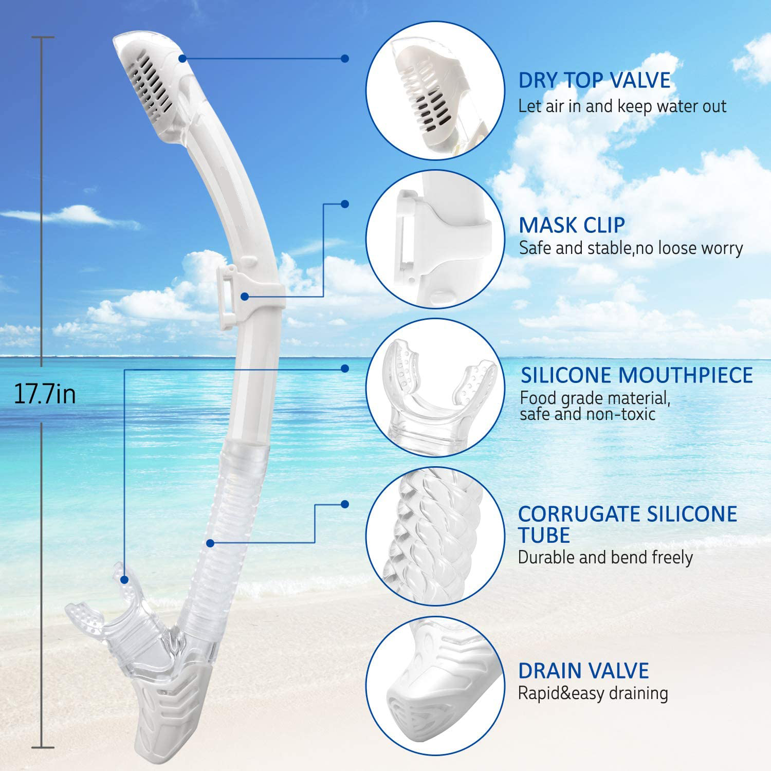 Duikbril Snorkel Set Met Waterdichte Draagtas Snorkelen Masker Met Slagvast Panoramisch Gehard Glas Zwemmen Volwassen