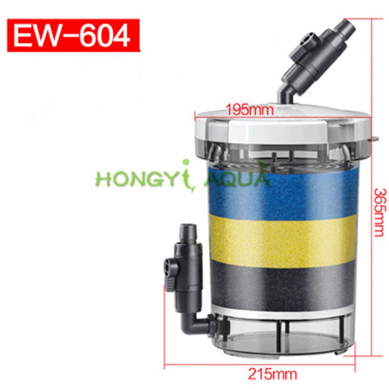 Cubo de filtro silencioso SUNSUN, filtro para tanque de peces, suministros de Acuario, HW-604 duradero HW-604B EW-604: EW-604