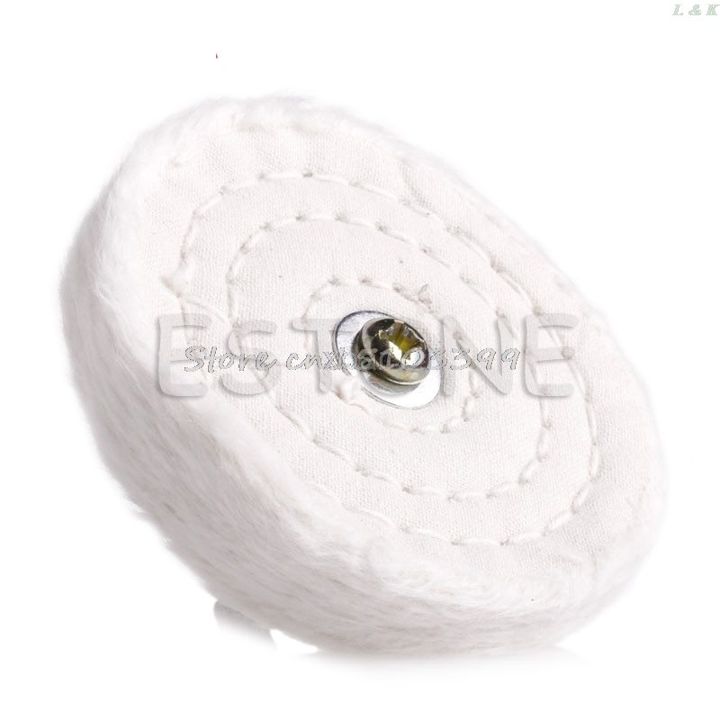 1/4'' Shank 3'' Cloth Polishing Mop Wheel Power Battery Drill Buffing Grinder M12