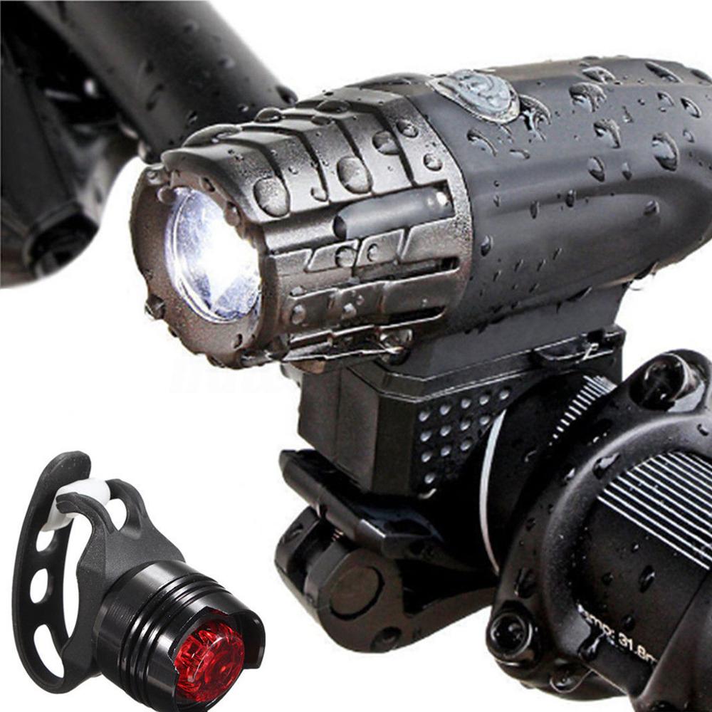 Light Flashlight Powerful Headlight On The Bike Front Usb For Bicycle Rechargeable Lamp Mount Led Stroboscopes Great: Set 3