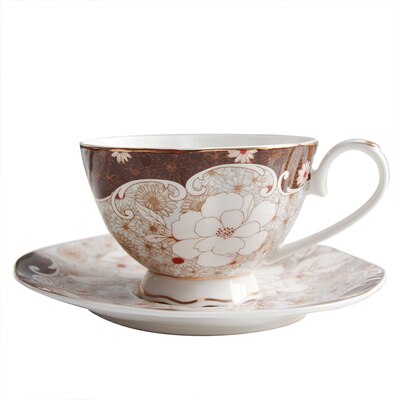 EECAMAIL British Afternoon Tea Set Home Coffee Cup Luxury Exquisite Bone China Coffee Set Ceramic Valentine's Dessert Plate: COFFEE CUP