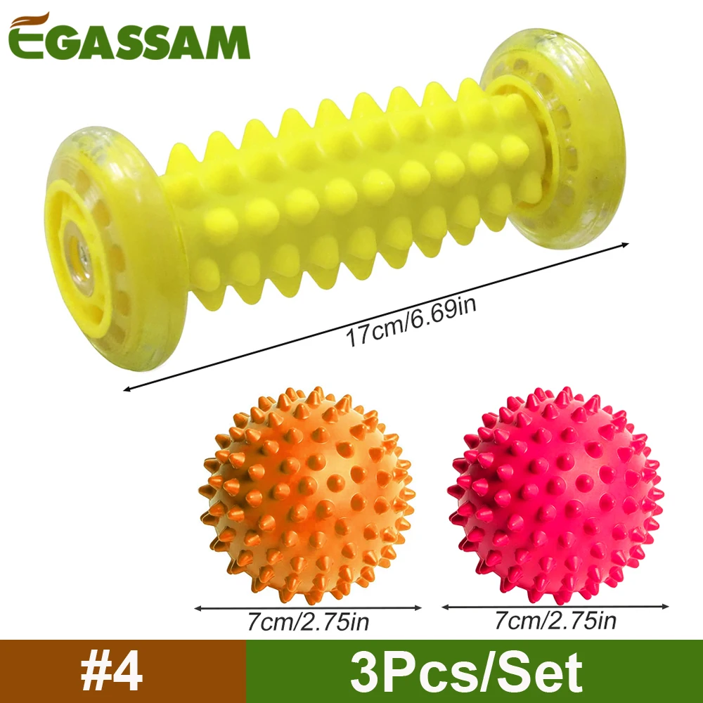 Massage Bal-Voet Pijn Therapie Kit-Plantaire Fasciitis, Hielspoor, Pijnlijke Spieren, Trigger Point - Back, Arm, Nek, Schouder, Been: Bruin