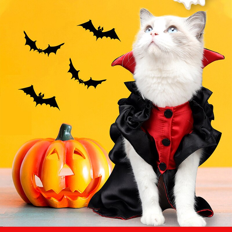 Funny Halloween Pet Clothes Cool Cat Coat DogJacket Cosplay Cat Costume Christmas Dress Up Cosplay Halloween Pet Costume