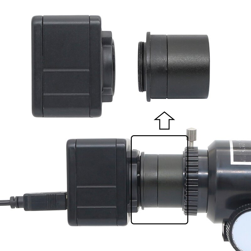 C-montieren zu 1,25 zoll oder 23,2mm Adapter C montieren Adapter Ring Verbinden Mikroskop Astronomische Teleskop mit C CS CCD USB Kamera