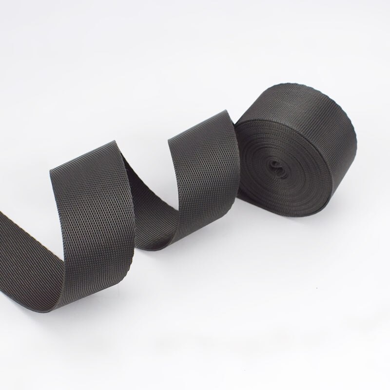 5M 0.7Mm Dikke 25Mm Polyester Nylon Spanbanden Lint Band Outdoor Rugzak Tas Strap Diy Halsband Knapsacktapes bias Binding: DarkGrey