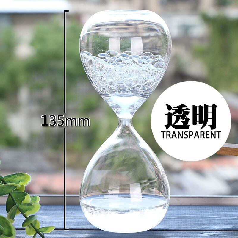 Liquid Droplets Hourglass Count Down Timer Sand Clock Timing Art Decorative Sandglass Home Decorations SL-QP: Transparent