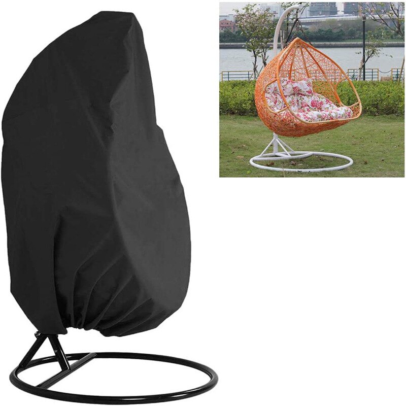 Outdoor Swing Eggshell Chair Dust Cover Garden Weave Hanging Egg Chair Seat Cover Anti-UV Waterproof Home Hanging Organizer