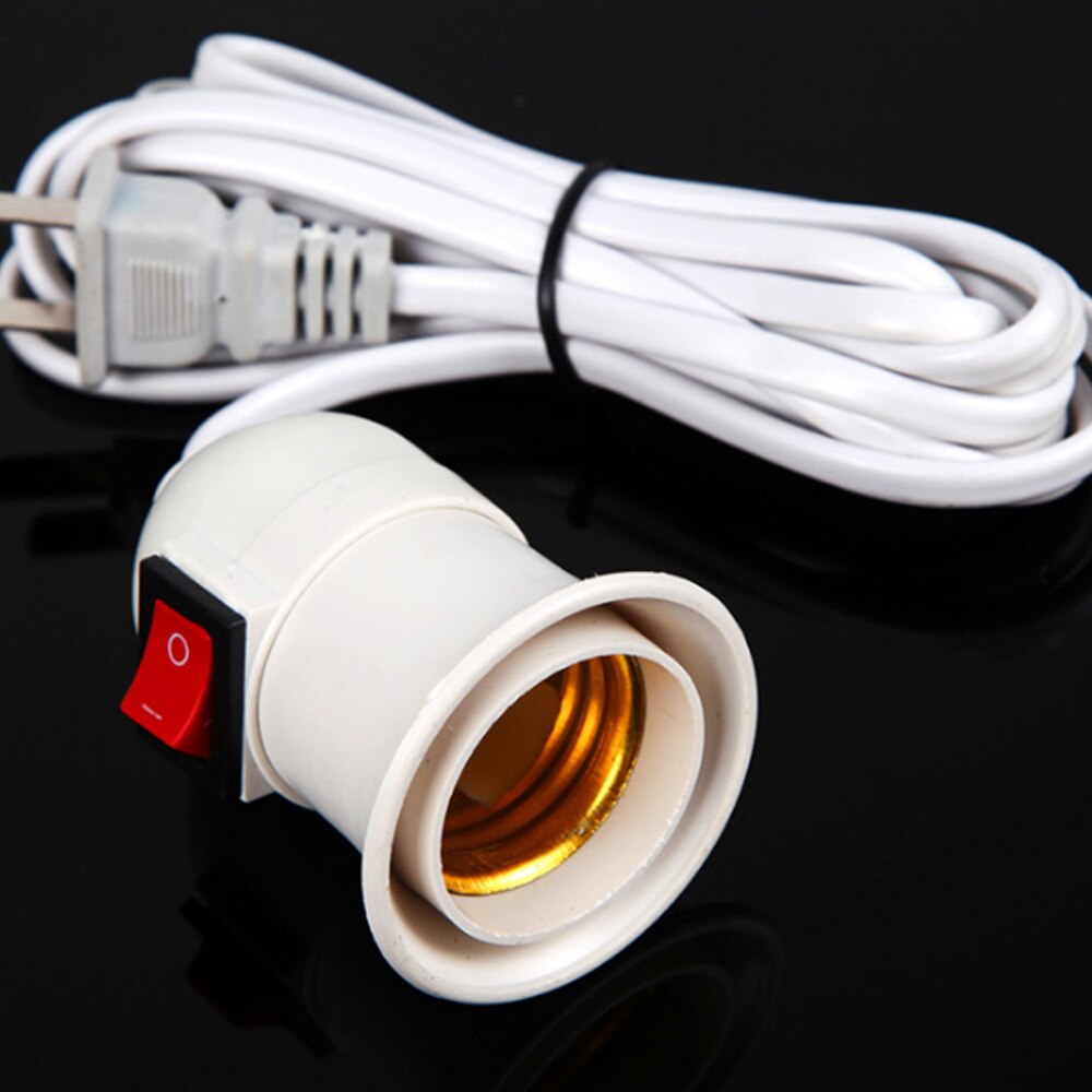 Universal Bulb Holder E27 with Switch LED Light Decoration Cable Cord Plug Lamp Holder Durable 230CM Home Modern Light Holder