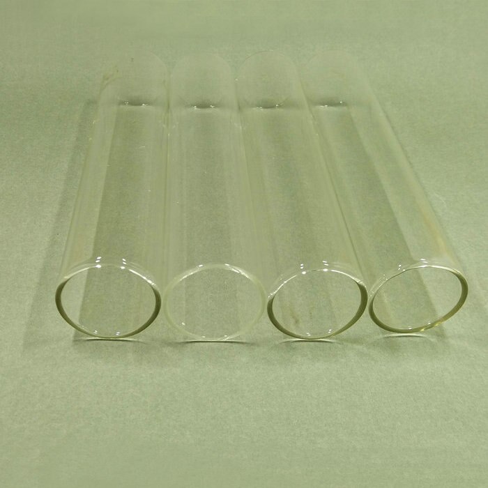 Lot5 20x150mm Clear Glassware Glass Test Tube with Flat bottom