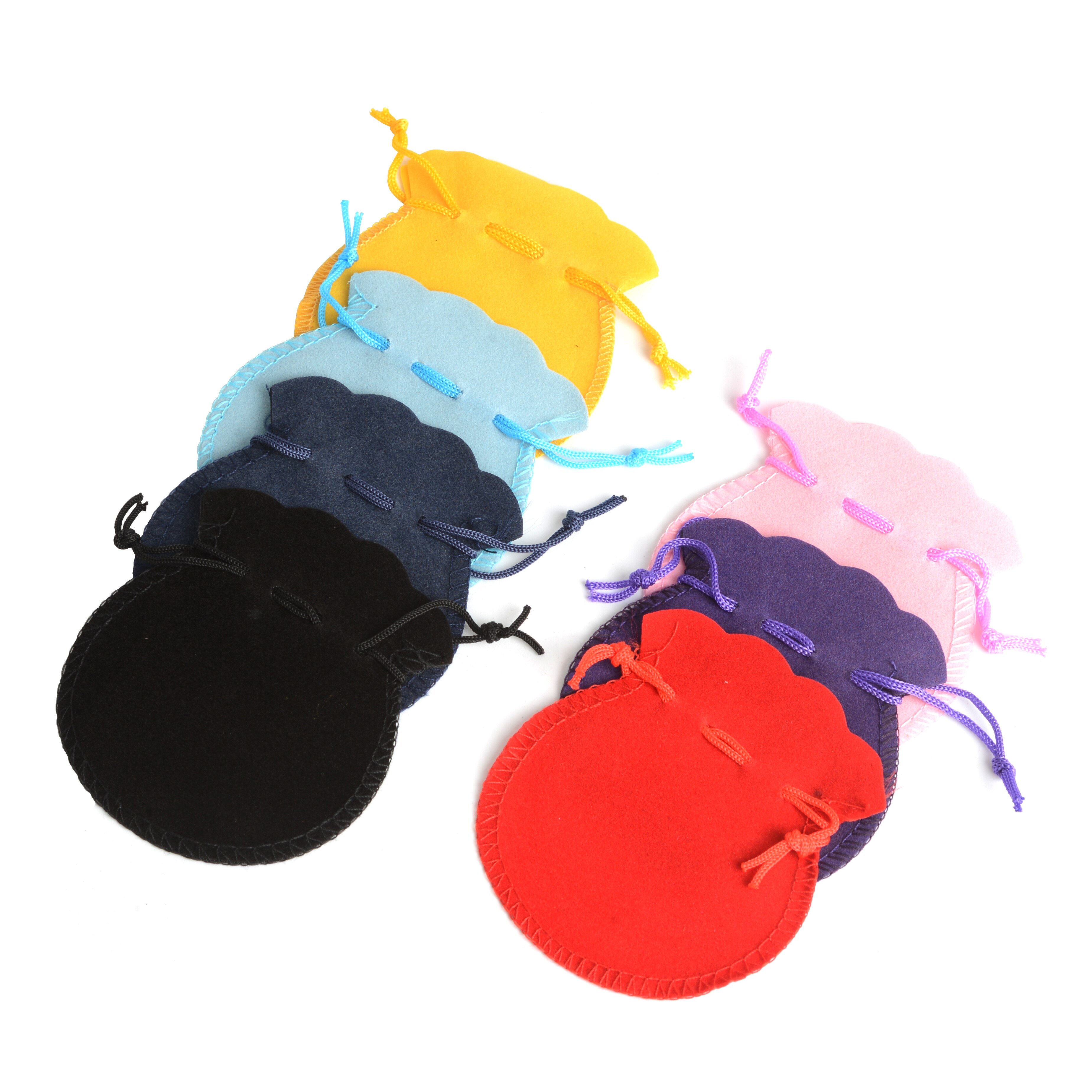 10pcs/lot 7x8cm 9x12cm Velvet Bag Drawstring Pouch Calabash Jewelry Ring Packing Bags Wedding Christmas Candy Favor Bag