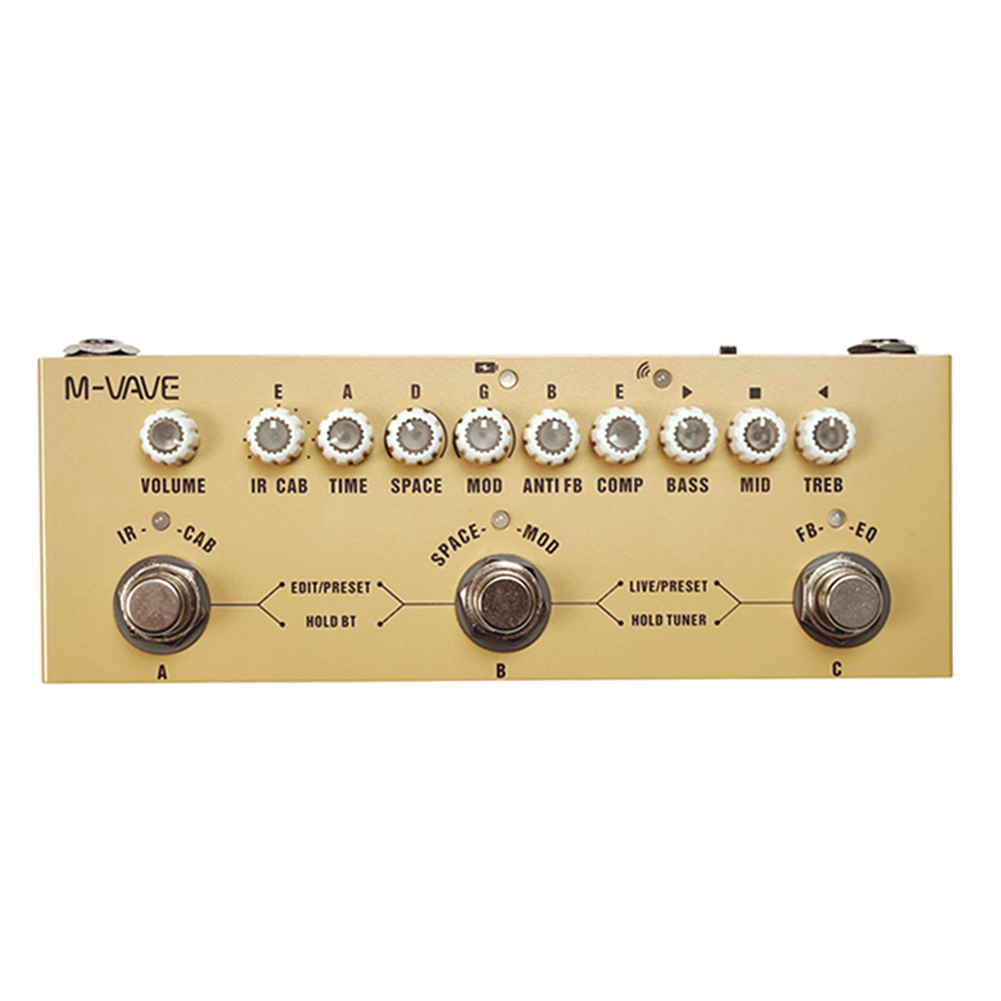 Multi-effectpedaal IR-laden 9-AMP-modellen Reverb Delay Multi-effecten Pedaal voor akoestische gitaar Akoestische gitaar Multi-effectpedaal