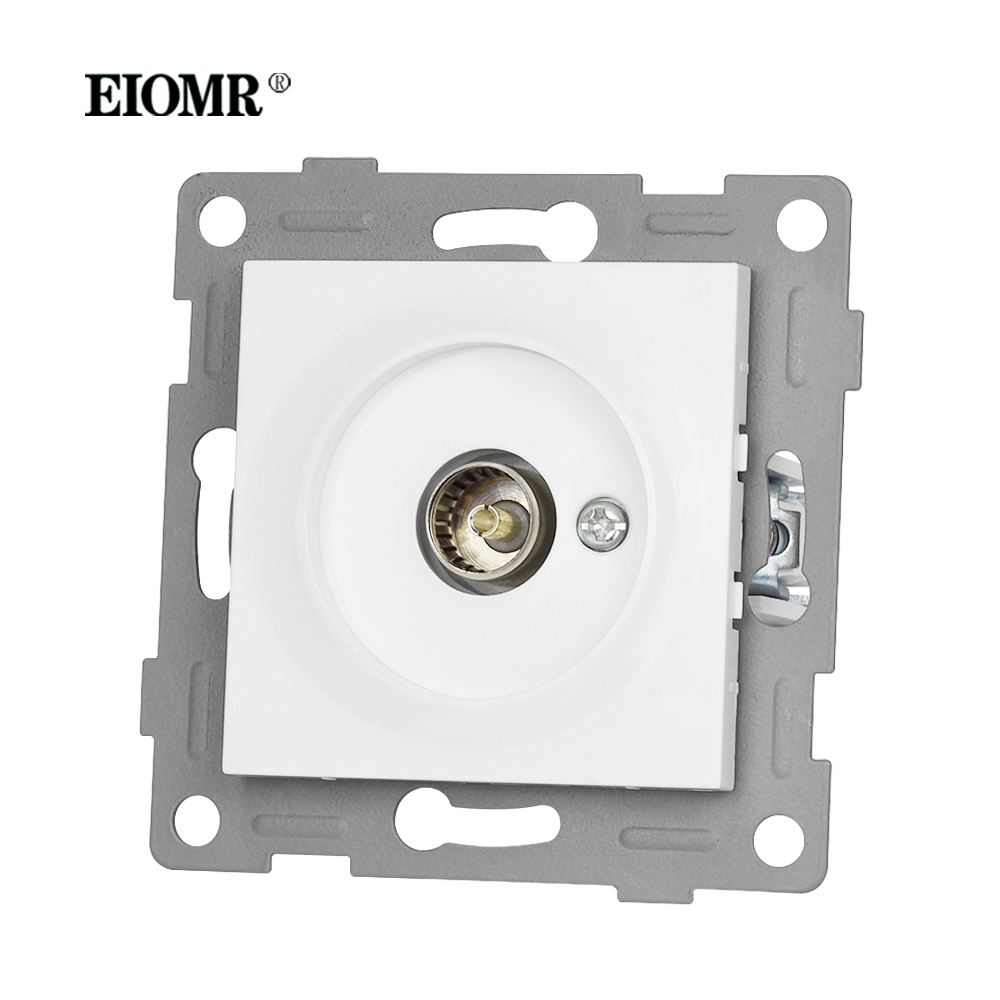 EIOMR K1 Series Multiple Frames White Crystal Glass Panel EU FR Sockets and Switches Dimmer Fan Foot Lamp Rj45 Outlet Module DIY: Floor Socket
