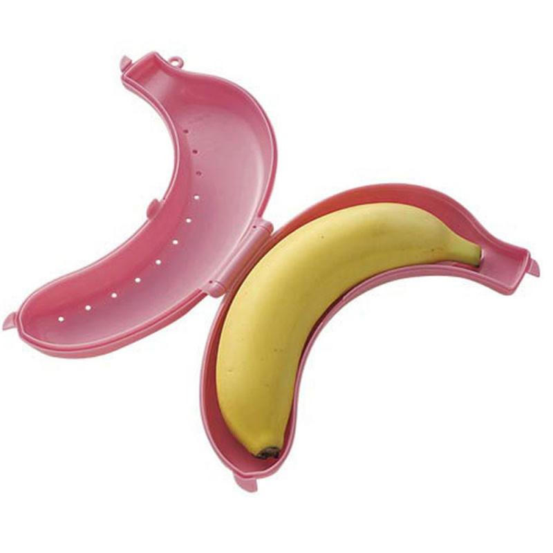 Leuke Banana Protector Case Container Trip Outdoor Lunch Fruit Box Opslag Houder Goedkope Banana Trip Buiten Box