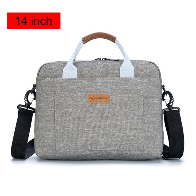 13 14 15.6 17.3 inch Laptop Bag Air Cushion Business Briefcase Office Computer Macbook Handbag Documents Crossbody Bags XA62C: Gray 14in