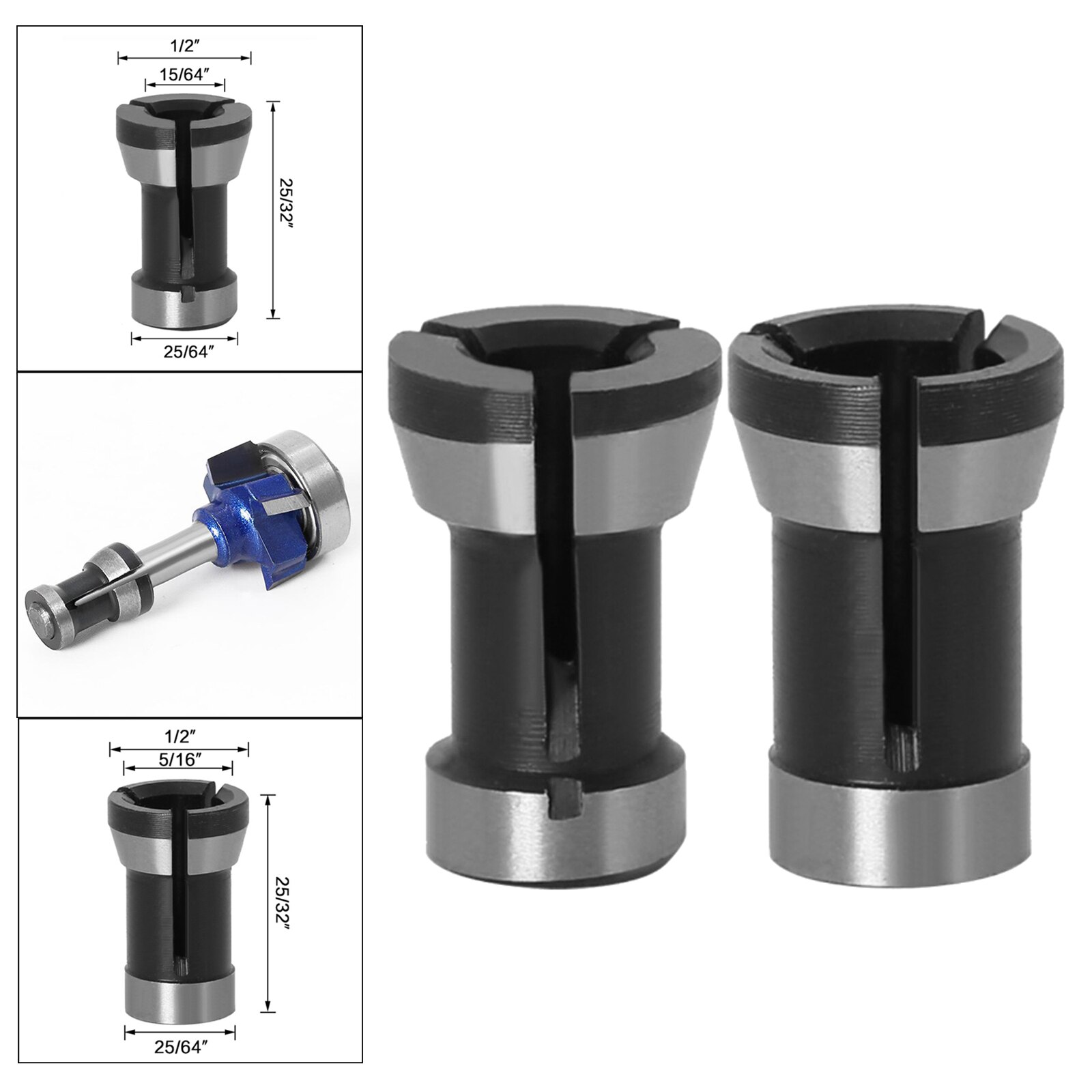 Chuck Collet Router Bit Chuck Adapter for Engraving Machine Wood Router Milling