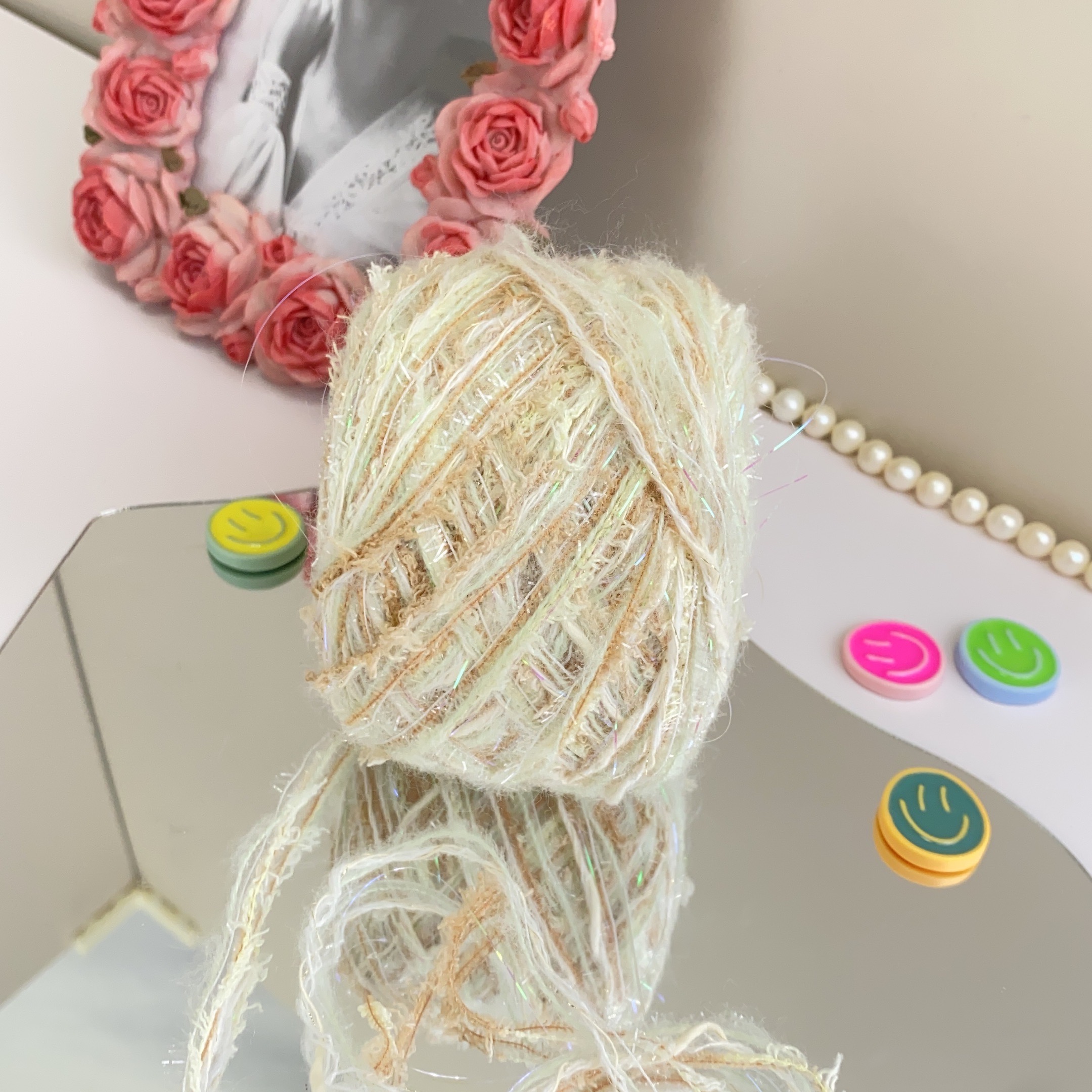 80g Hand Mixed Yarn for Knitting Fancy Knit Yarn Hand Crochet Thread Yarn Mix Crochet Line Handmade Bag Sweater: Brown
