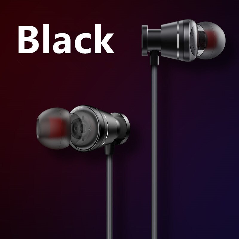 3.5Mm Bedrade Koptelefoon Deep Bass Stereo Oordopjes Sport In-Ear Oordopjes Oordopjes Met Mic Oortelefoon Voor Iphone Xiaomi huawei Casque: Black