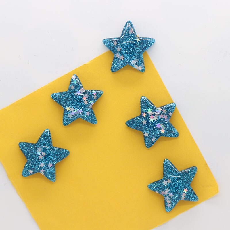 Imán de nevera de estrella brillante para niños, decoración roja, dorada, amarilla y azul, pegatina magnética, pizarra blanca, educativo para edades tempranas: Azul