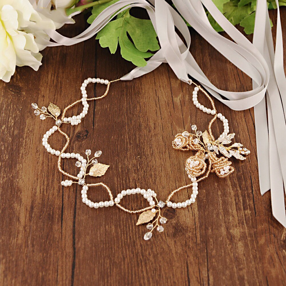 Mode Bruids Riemen Parels Kralen Golden Leaf Riem Bloemen Wedding Sash Riem Voor De Bruid Bruiloft Accessoires Vrouwen Dress Up: Gray 