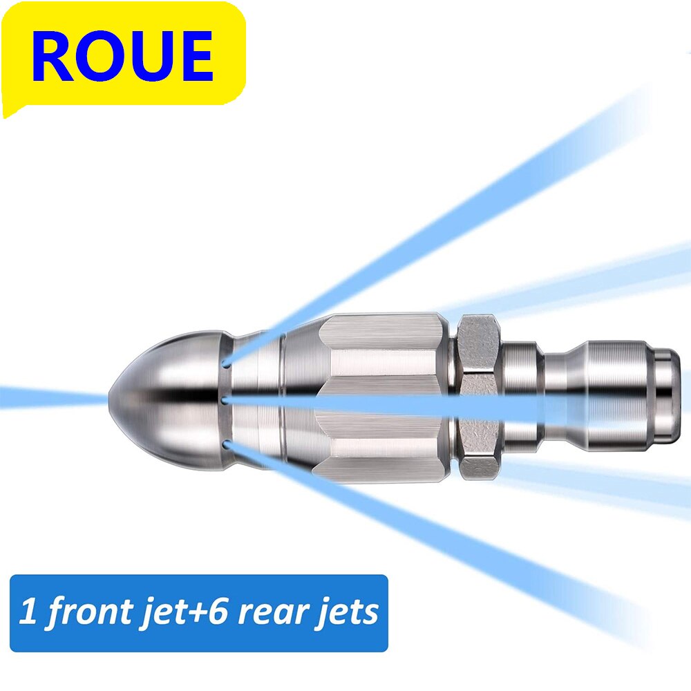 furet deboucheur canalisation ROUE G1/4 ", connecteur rapide, buse de nettoyage des égouts, buse de tuyau haute pression, accessoires de lavage, buses d'égout adaptateur nettoyeur haute pression deboucheur canalisation