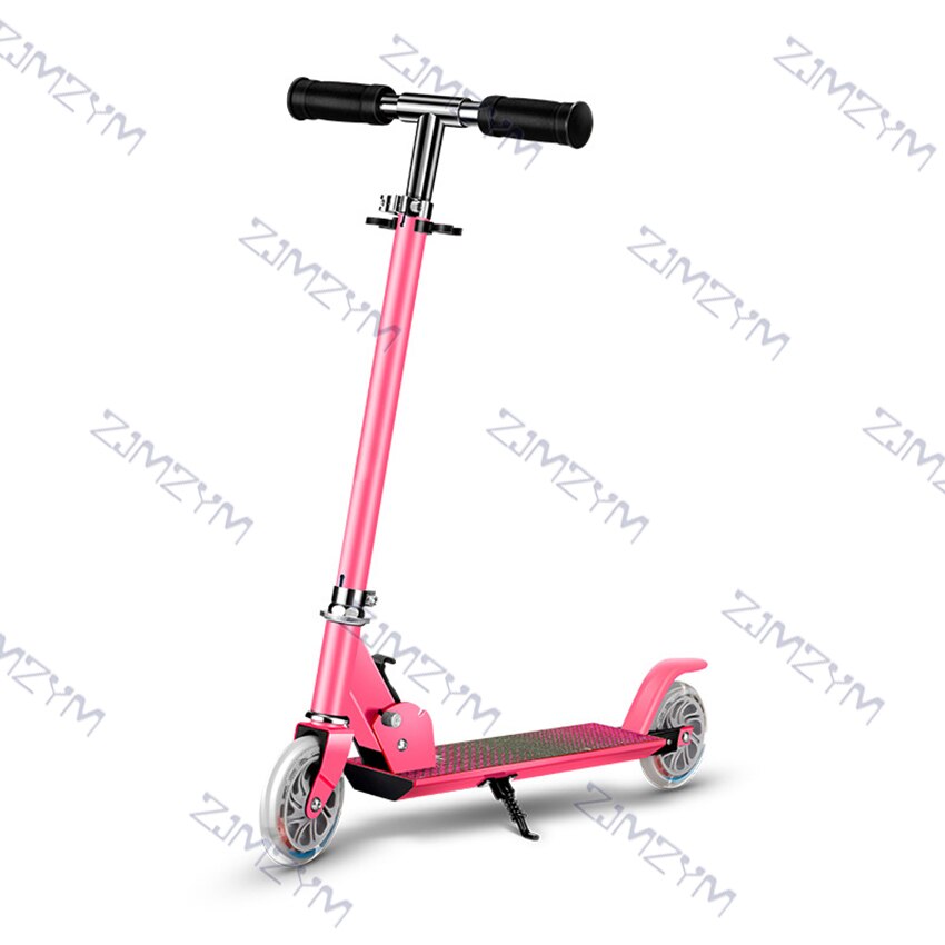 Kids Kinderen Kick Scooter Opvouwbare Pu 2 Wielen Aluminium Voetpedaal Scooters Hoogte Verstelbare Oefening Speelgoed Skateboard: pink