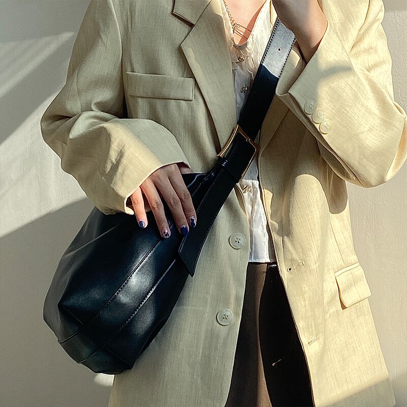 Eenvoudig Effen Kleur Vrouwelijke Messenger Bag Mode Pu Leer Vrouwen Schoudertassen Casual Grote Capaciteit Dames Handtassen Tote