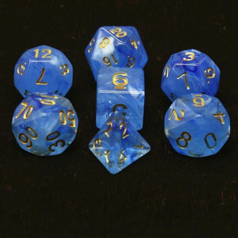 7 Stks/set Veelzijdige Dobbelstenen D & D D4 D6 D8 D10 D % D12 D20 Polyhedral Trpg Games Dobbelstenen Set voor Board Game: 7