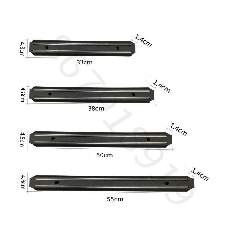 Vægmonteret køkken magnetisk knivholder hvile vægmontering plast magnetisk magnet knivholder stativer stribeholder