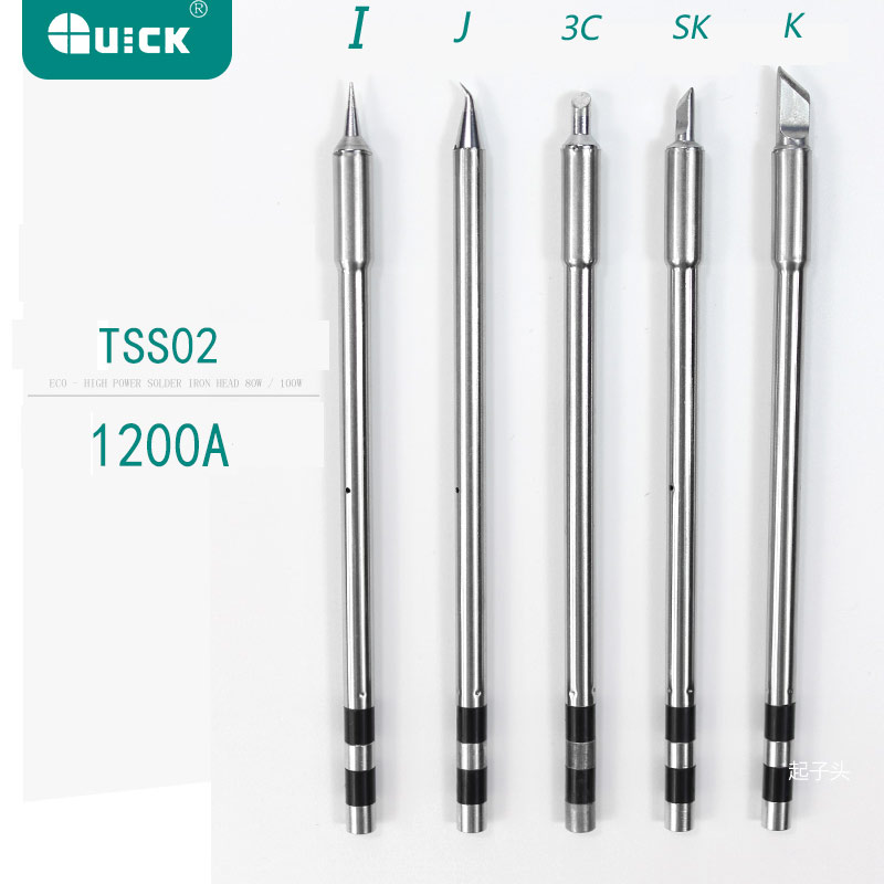 Originele QUICK TS1200A Loodvrij Soldeerbout Tip Handvat lassen pen gereedschap TSS02 Elektrische soldeerbout hoofd