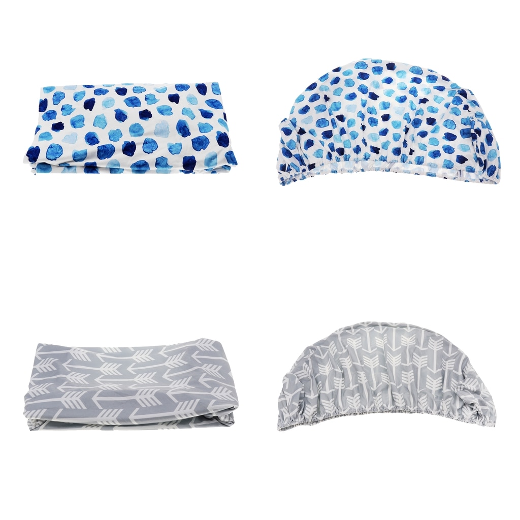 2Pieces Baby Changing Table Pad Contoured Diaper Change Cushion Nursery Perfect for Infant & Waterproof