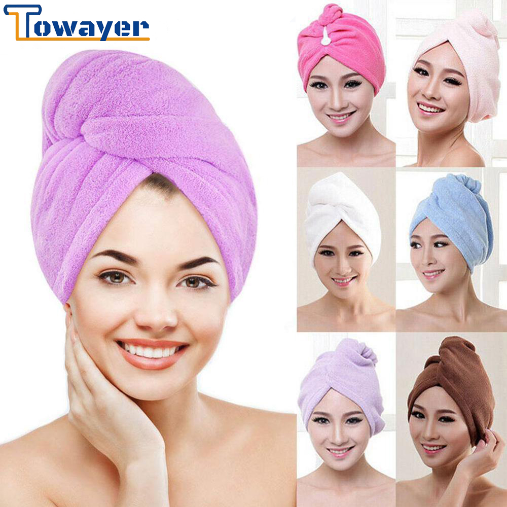 Toalla de secado rápido de microfibra para mujer, gorro de baño, turbante de secado rápido, herramienta de baño para el hogar, 1 unidad