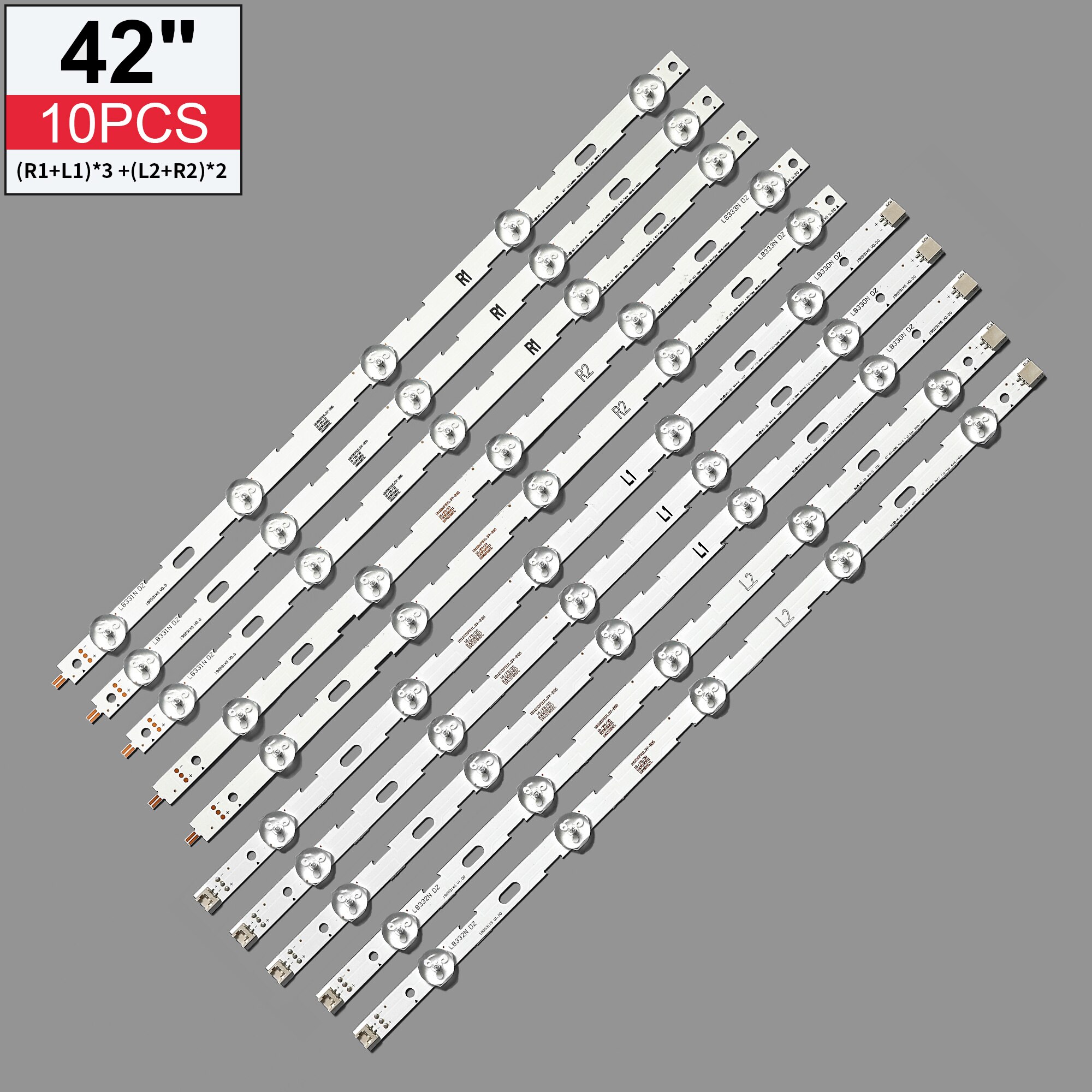 10 stücke LED Streifen Für LG 42'' V13 cDMS Umdrehung 1,0 1 L1 R1 L2 R2-Typ 6916L-1402A 6916L-1403A 6916L-1404A 6916L-1405A LC420fällig 42LN549E