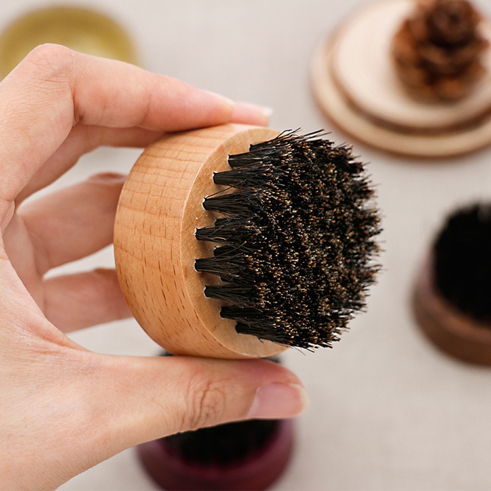 Beech Wooden Boar Bristle Beard Brush For Men Bamboo Face Massage That Works Wonders To Comb Beards and Mustach