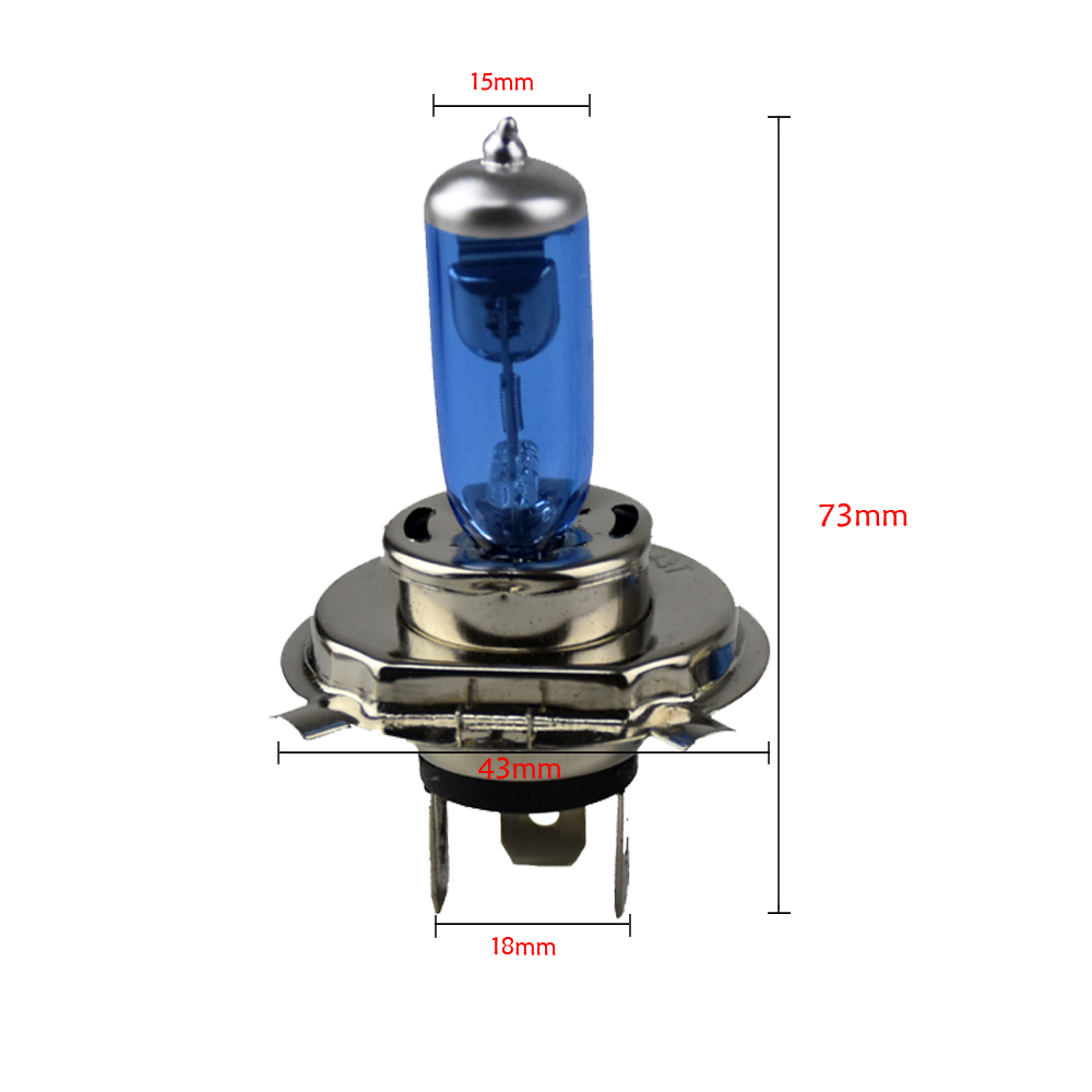 2 PCS 12V 60/55W H4 Halogen Lamp 5000K Car Halogen Bulb Xenon Dark Blue Glass Super White Lamp For toyota corolla