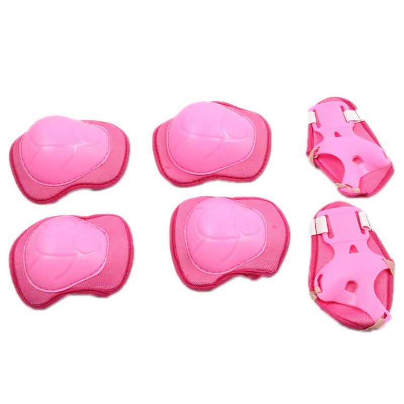 Bambini pattinaggio a rotelle casco da bicicletta ginocchio protezione da polso Set di gomitiere Set di protezioni protettive per sport da ciclismo per bambini: Pink