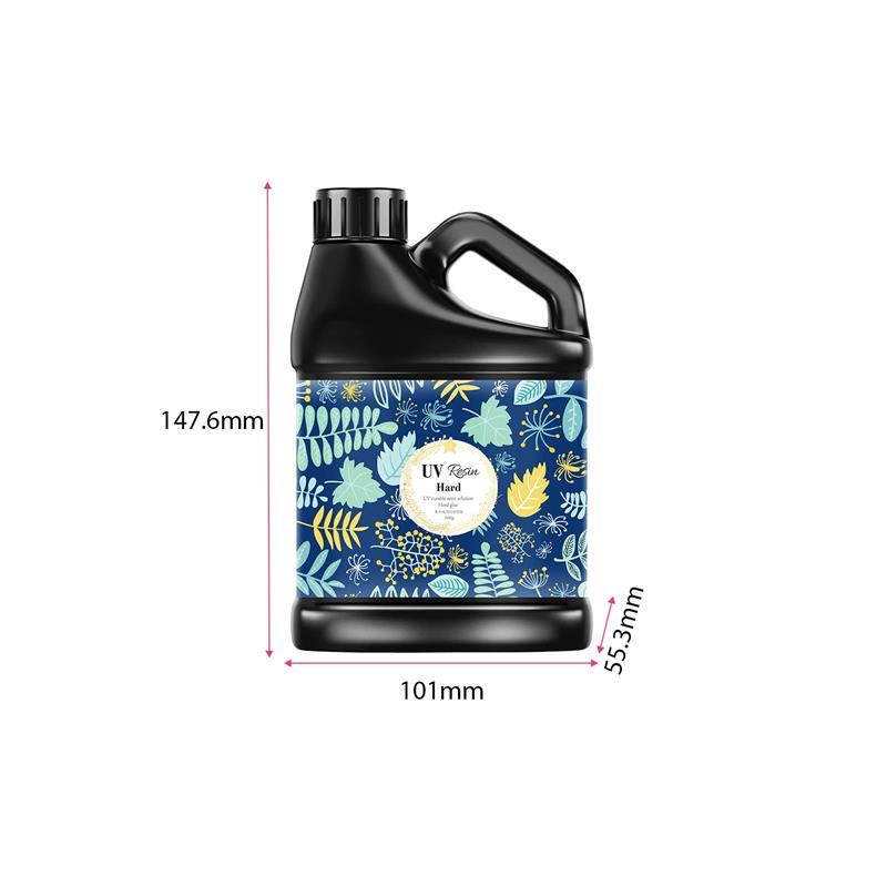 Cola de resina uv fina, 500/1000ml, cura ultravioleta, cura solar, alta dureza, cola epóxi uv transparente para fazer jóias, decoração artesanal diy: Preto