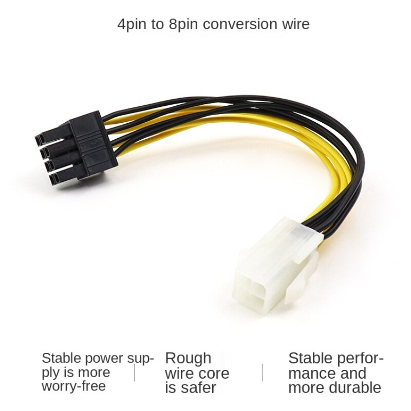 1Pcs/2Pcs/5Pcs 4 Pin Male Naar 8 Pin Vrouwelijke Cpu Power Converter Cable Lead adapter 4Pin Om 8pin Kantoorbenodigdheden