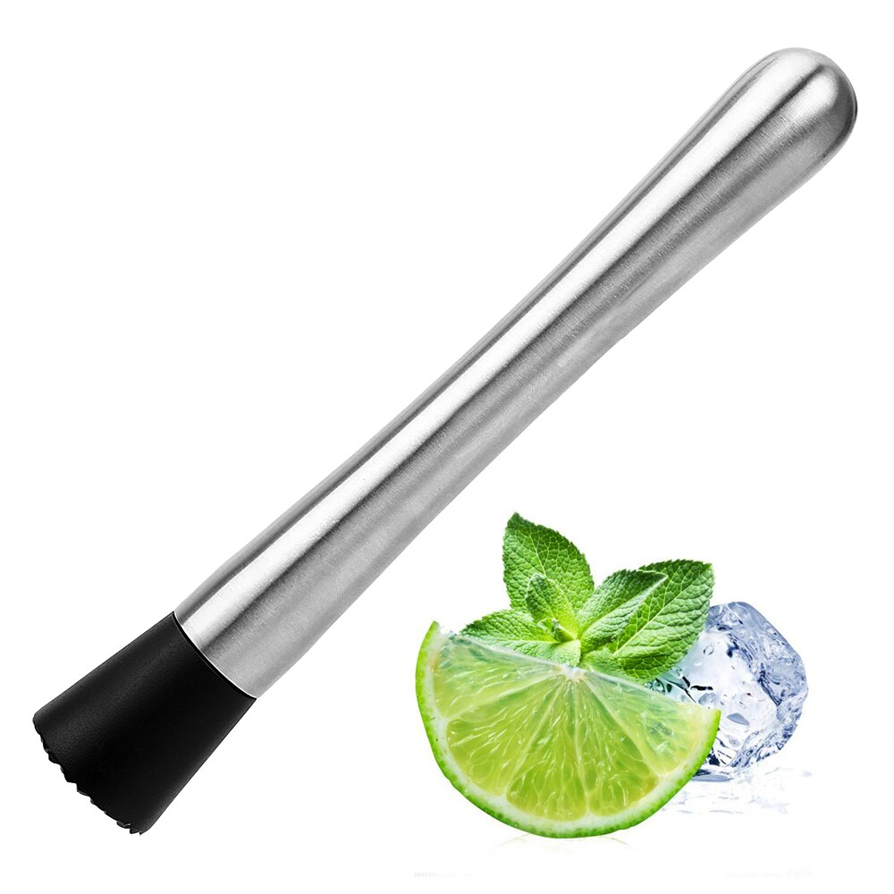 Hoomin swizzle stick rustfrit stål barware cocktail shaker metal masher vinværktøj bar tilbehør