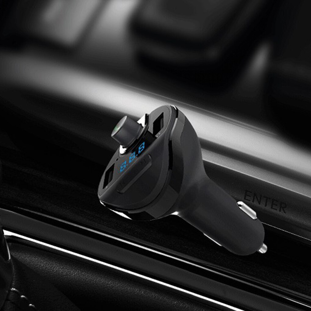 T20 Car Bluetooth MP3 Player Cigarette Lighter Car Dual USB Charger FM Transmitter Auto Hands-free Call