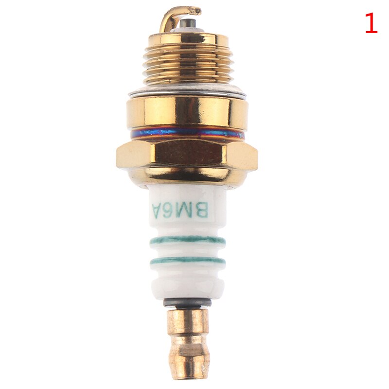 1PC BM6A bujías Glow Plug BM6A motor pequeño Replacemnet para 2 tiempos cortacésped con motosierra Strimmer: 1