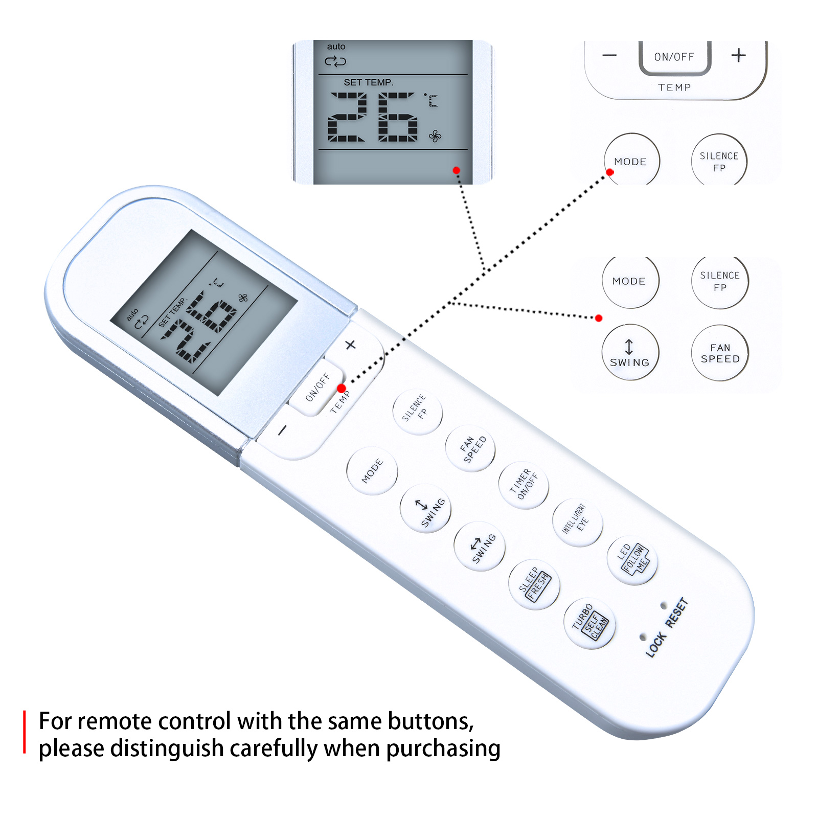 AC Remote Air Conditioner Remote Flexible Buttons Comfortable RG36F BGEF for RG36B BGE for RG36F2 BGEF for RG36F4 BGEF
