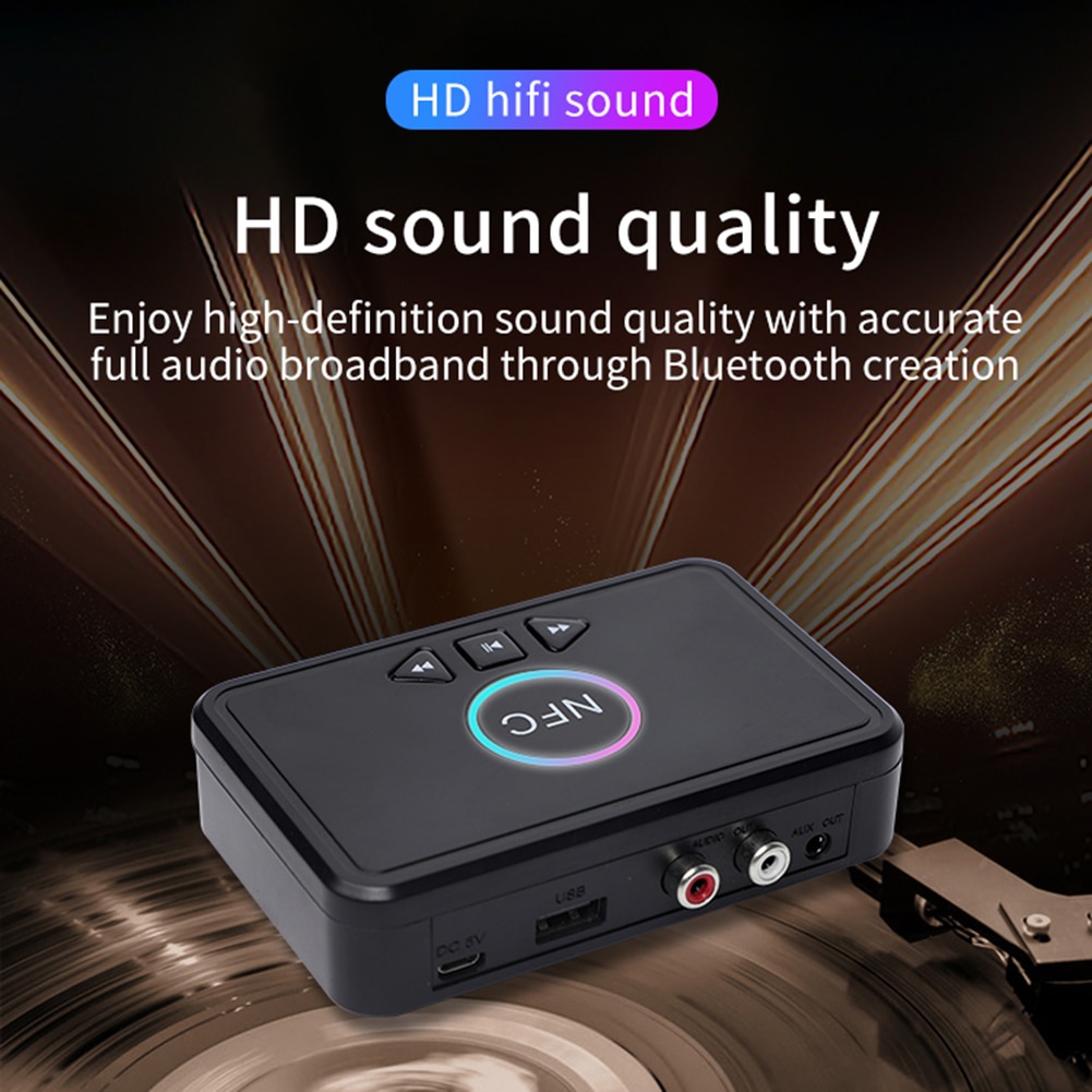 Usb Stereo Music Draadloze Adapter Draadloze Nfc Bluetooth 5.0 Ontvanger Dongle Stereo Receptor Audio Stereo Adapter