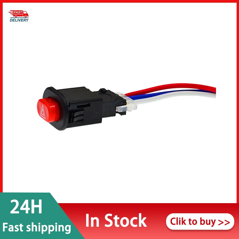 1Pcs Moto Schakelaar Waarschuwing Scooter Lichtschakelaar Dubbele Flash Hazard Lamp Switch Knop Flash Waarschuwing Scooter Motorfiets Accessorie