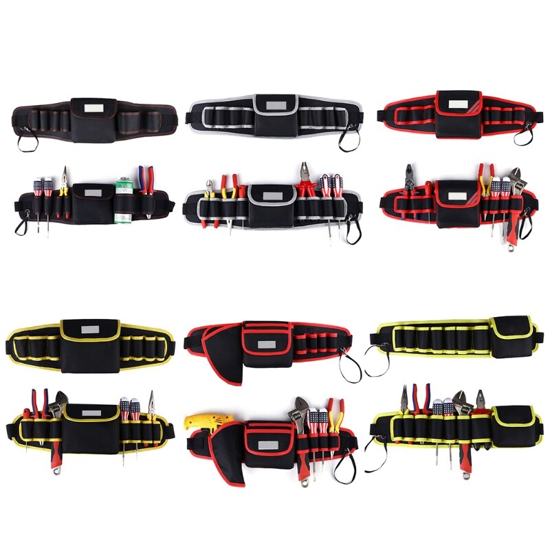 Electrician Drill Tool Bag Waist Pocket Pouch Belt Storage Holder Maintenance Kit 32CC