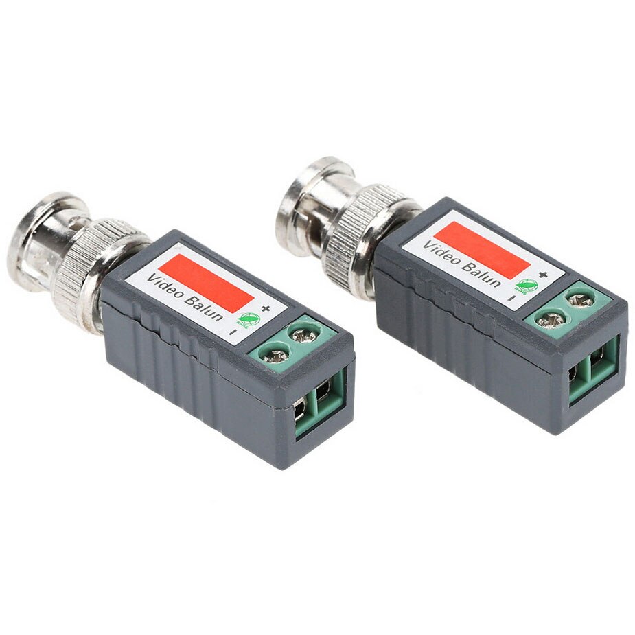 HKIXDISTE 10pcs CCTV Video Balun Passive Transceivers 2000ft Distance UTP Balun BNC Cable Cat5 CCTV UTP Video Balun