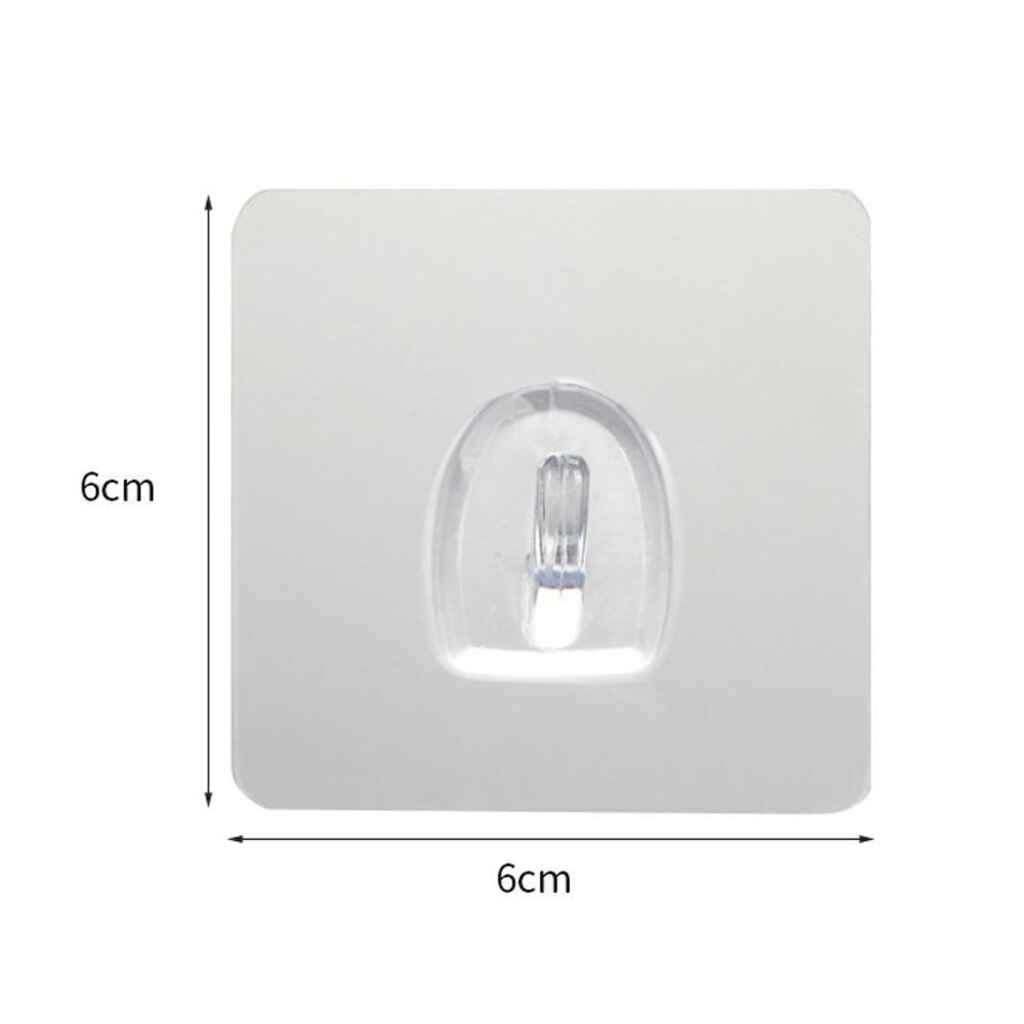 Wall Mounted Hanger Hooks Waterproof Anti-skid Hooks Reusable Transparent Traceless Wall Hanging Hooks 2-10pcs L1014: 4 PC