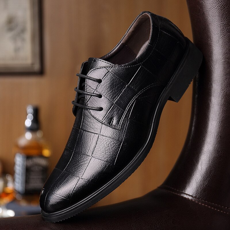 Zomer heren casual zakelijke schoenen nette herenschoenen ademende herenschoenen leren herenschoenen sdf 56