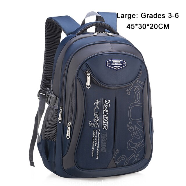 Sacs d'école étanches pour enfants, sacoche orthopédique pour filles et garçons, cartable pour enfants, cartable d'école primaire: Dark blue small