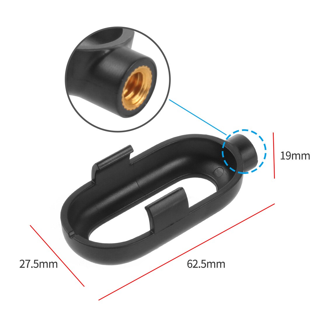 Supporto per montaggio su telaio in plastica per fotocamera con guscio protettivo da 1/4 &quot;per accessori per fotografia Insta360 GO 2 Action Camera
