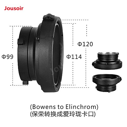 Bowens To Elinchrom Mount Ring Interchangeable Speedring Adapter Flash Strobe SN-14 Bowens Mount Ring Adapter